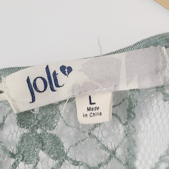 Green Cold Shoulders Blouse - Picture 7 of 8